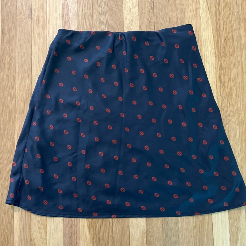 Urban Outfitters Blue and Red A-Line Casual Skirt